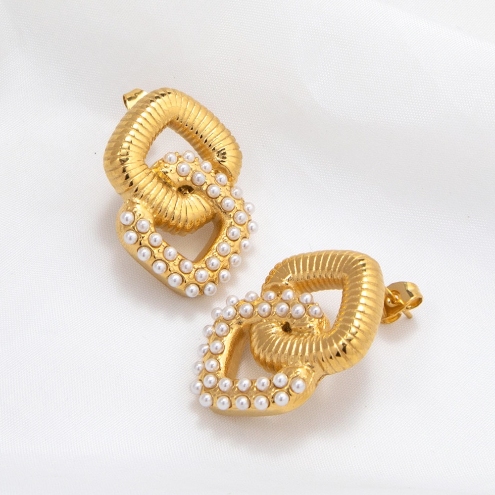 💎24K Gold Vintage Earrings*90’s*80’s*Vintage Jewelry*Waterproof Jewelry - Picture 2 of 4